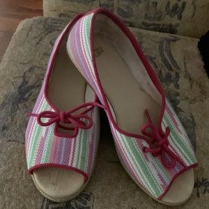 UGG multicolour Marleigh Serape open Toe flats size 6.5